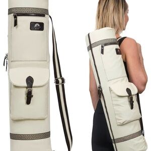Ivory Shoulder Carry Bag for Yoga Mat and Accessories